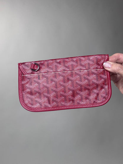 Goyard Red Chevron Canvas St Louis Pouch