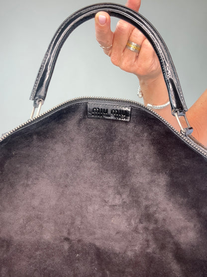 Miu Miu East To West Vintage Patent Leather