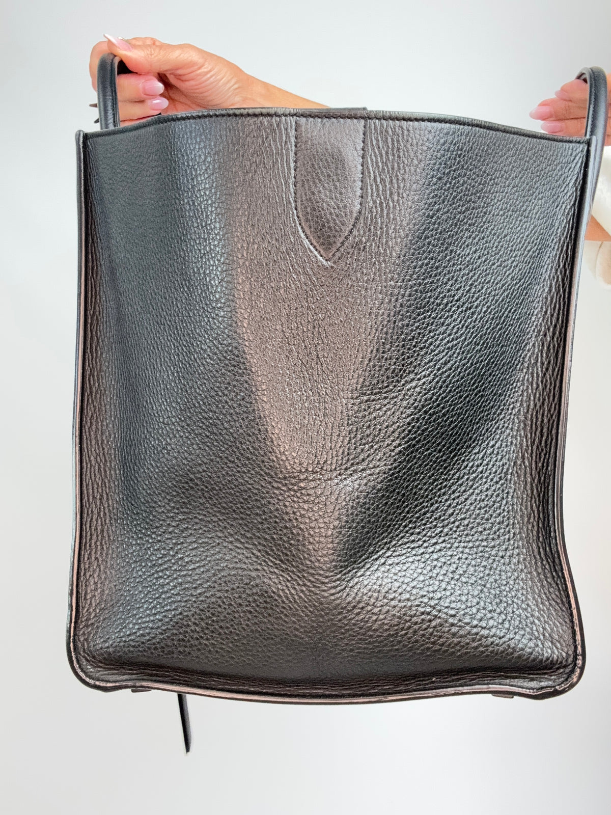 Celine Medium Phantom Luggage Tote — Black Grained Calfskin