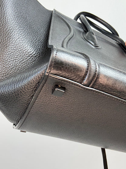 Celine Medium Phantom Luggage Tote — Black Grained Calfskin