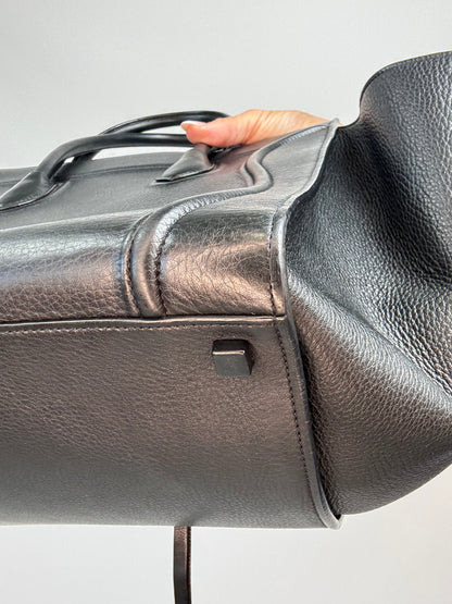 Celine Medium Phantom Luggage Tote — Black Grained Calfskin