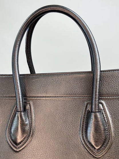 Celine Medium Phantom Luggage Tote — Black Grained Calfskin