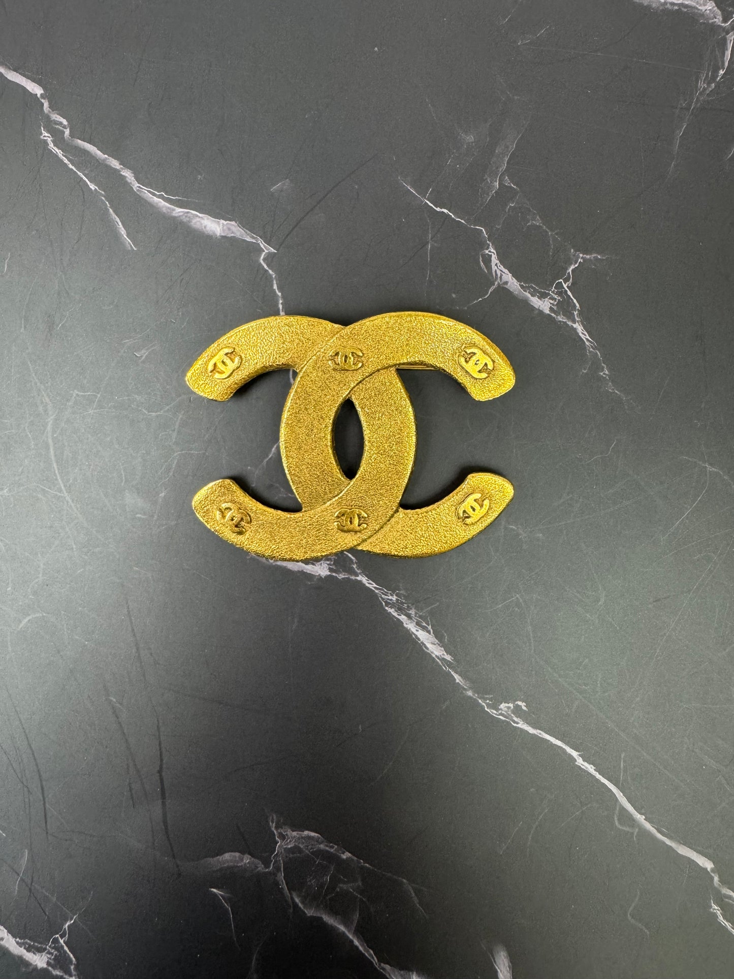Chanel Vintage Large CC 1992 Brooch