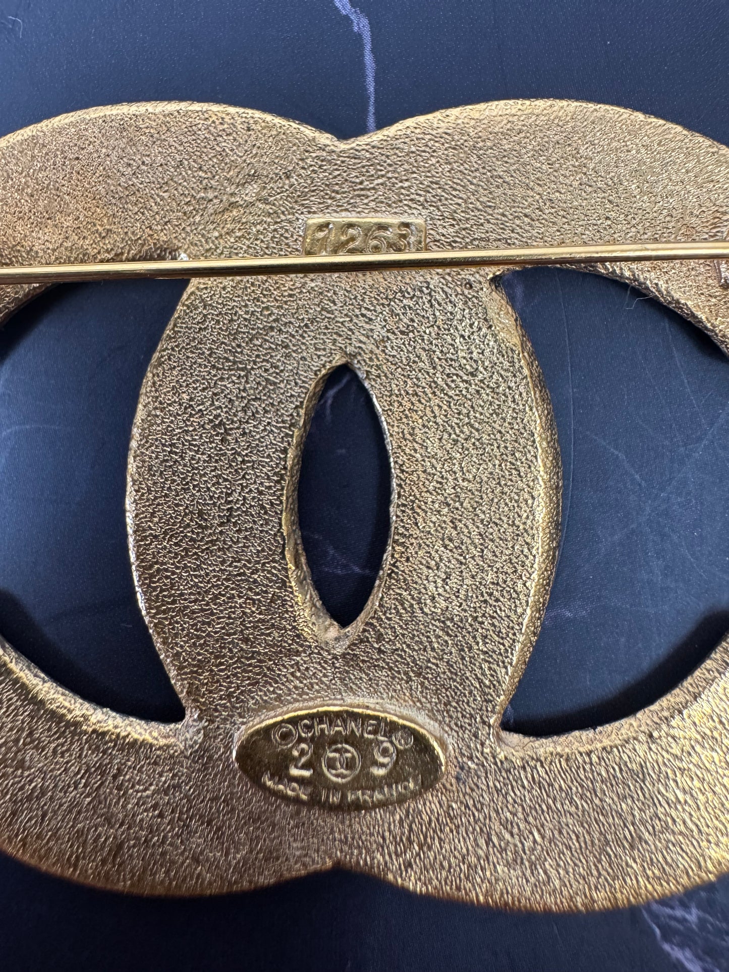 Chanel Vintage Large CC 1992 Brooch