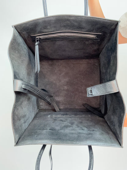 Celine Medium Phantom Luggage Tote — Black Grained Calfskin