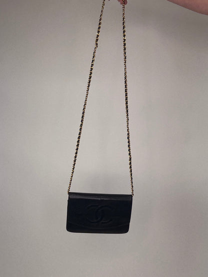 Chanel Caviar COCO Mark Wallet On Chain