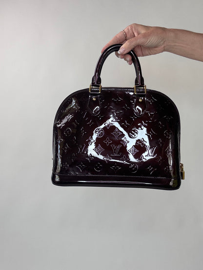Louis Vuitton Alma GM Vernis Burgundy
