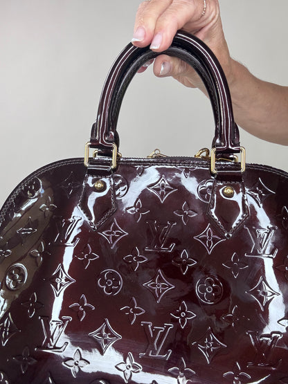 Louis Vuitton Alma GM Vernis Burgundy