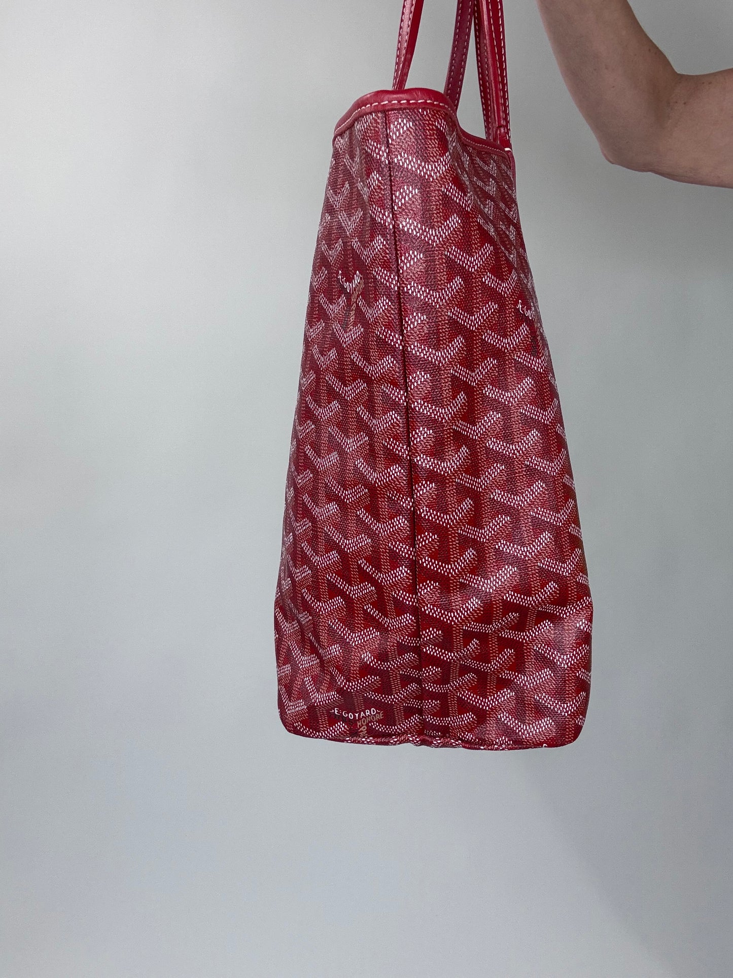 Goyard Goyardine St Louis PM Deep Red With Pouch