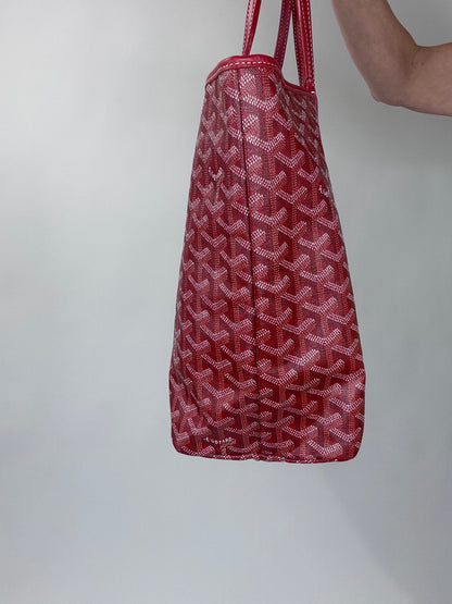 Goyard Goyardine St Louis PM Deep Red With Pouch