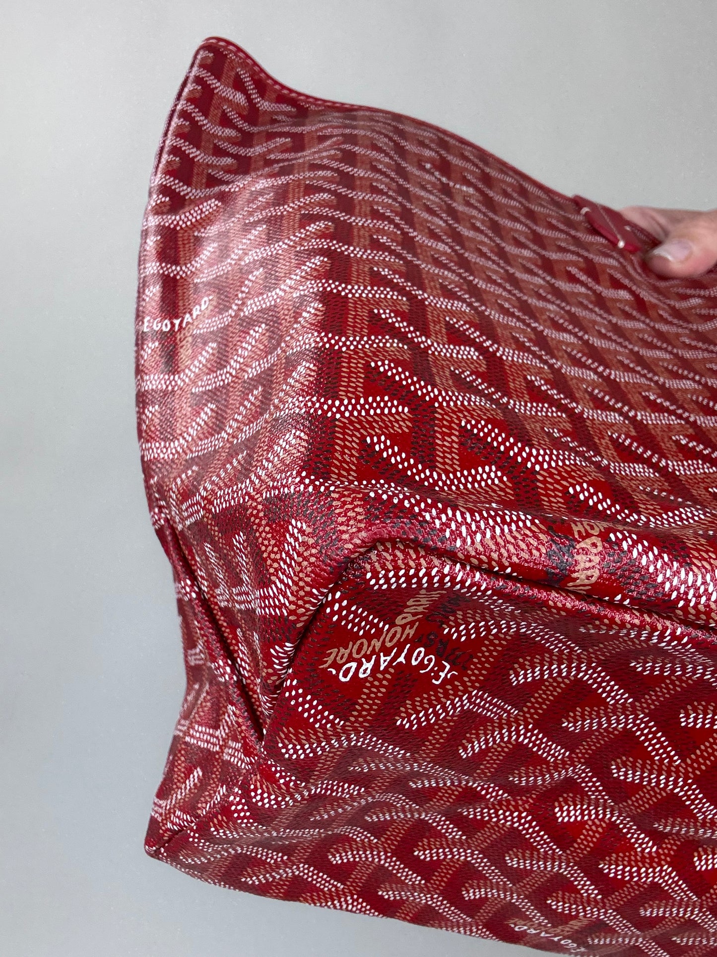 Goyard Goyardine St Louis PM Deep Red With Pouch