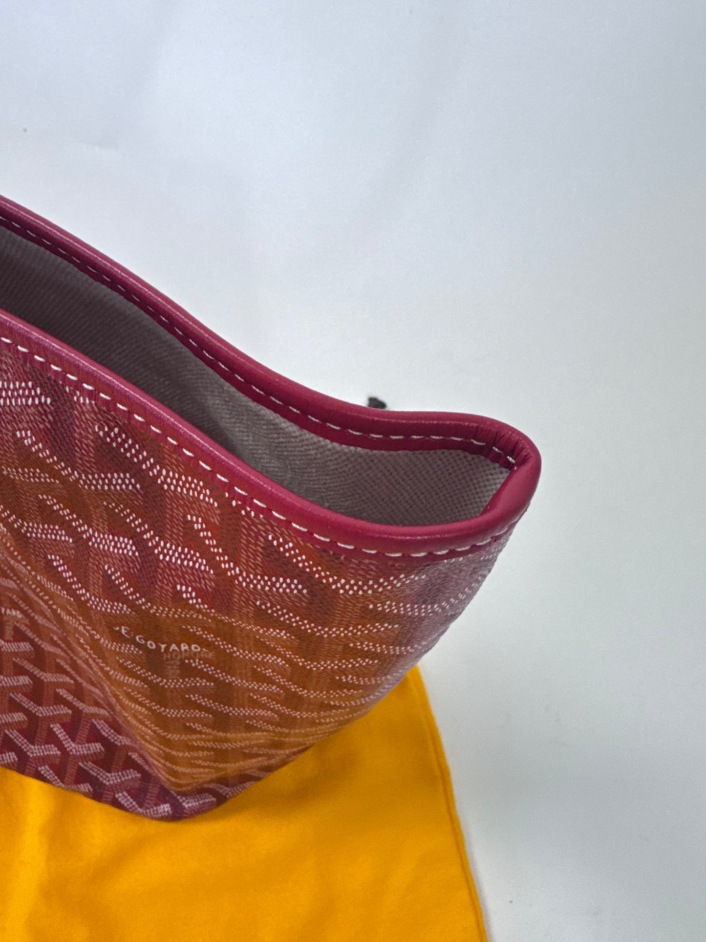 Goyard Goyardine St Louis PM Deep Red With Pouch