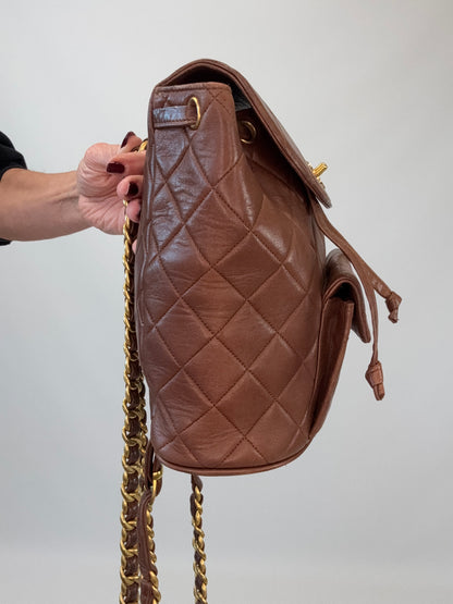 Chanel Vintage CC Duma Backpack -Brown