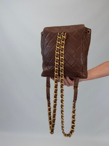 Chanel Vintage CC Duma Backpack -Brown