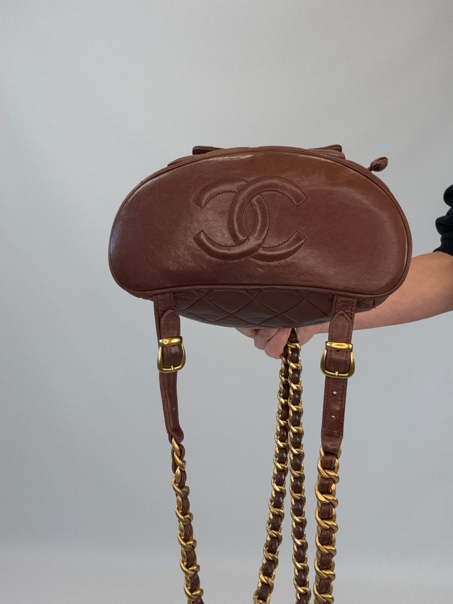 Chanel Vintage CC Duma Backpack -Brown