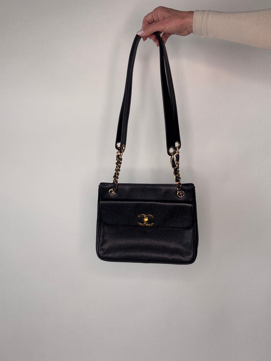 Chanel  Caviar Vintage Two Sided Tote