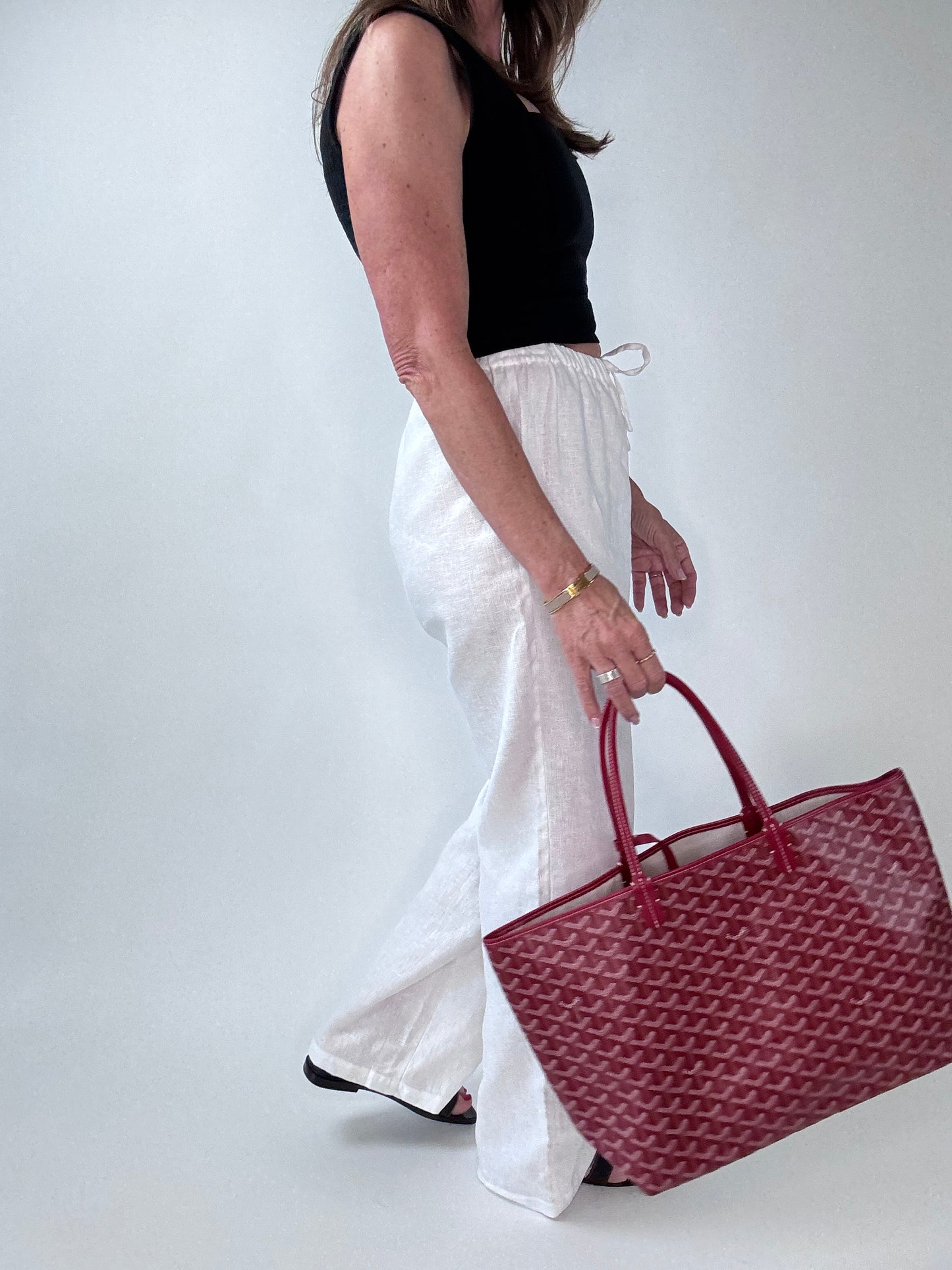 Goyard Goyardine St Louis PM Deep Red With Pouch