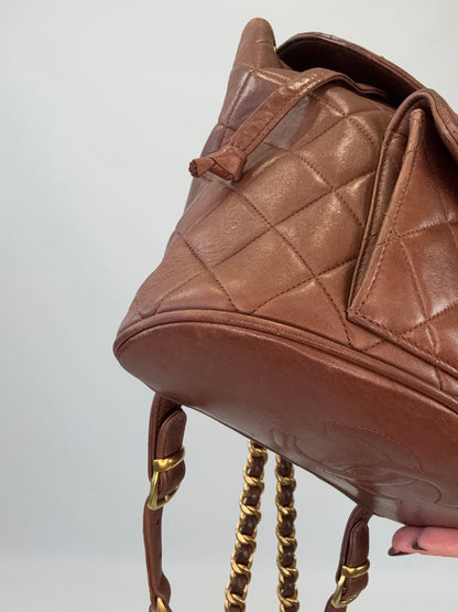 Chanel Vintage CC Duma Backpack -Brown