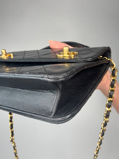 Chanel Extremely Rare Vintage Double Turn Lock Briefcase Bag
