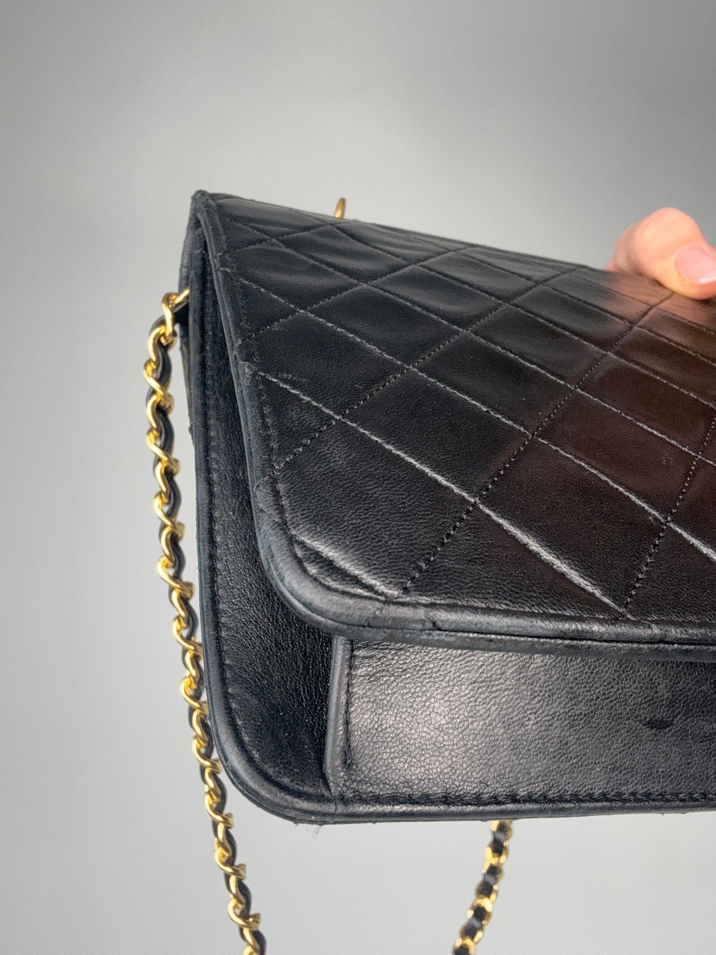 Chanel Extremely Rare Vintage Double Turn Lock Briefcase Bag