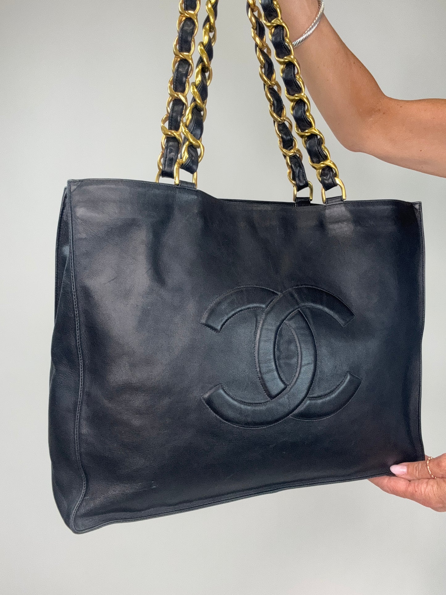 Chanel Vintage Deca Chunky Chain Tote