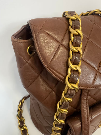 Chanel Vintage CC Duma Backpack -Brown