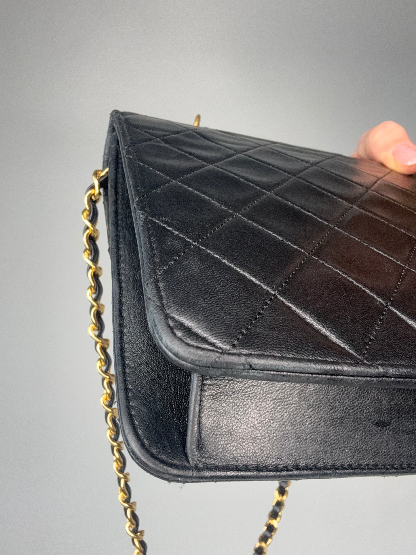 Chanel Extremely Rare Vintage Double Turn Lock Briefcase Bag