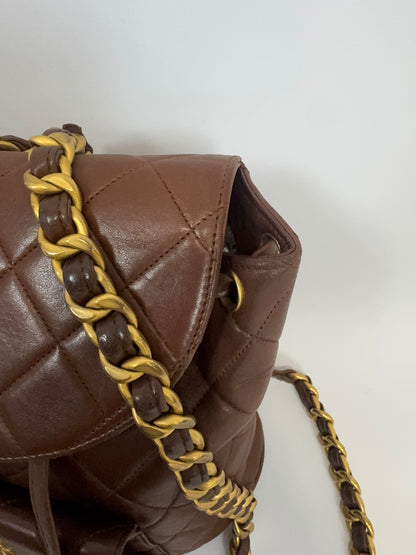 Chanel Vintage CC Duma Backpack -Brown