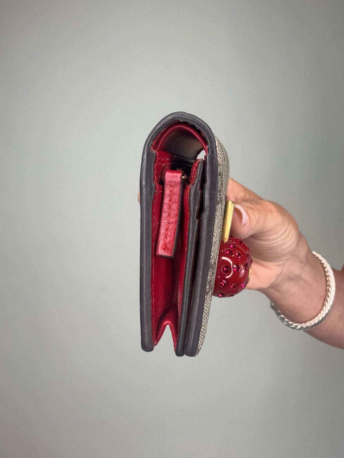 Gucci GG Monogram Cherry Wallet