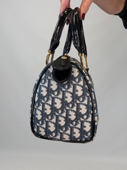 Dior Vintage Mini Diorissimo Boston Bag -Blue