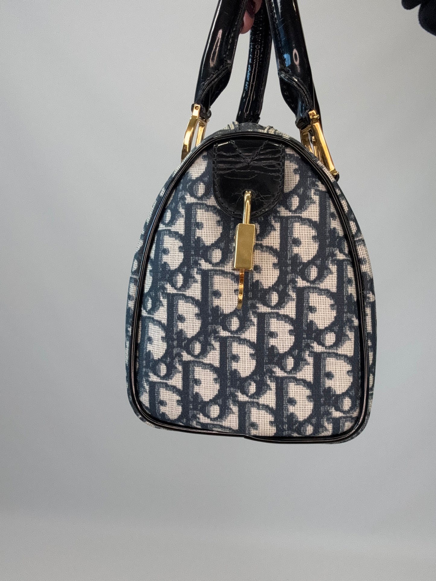 Dior Vintage Mini Diorissimo Boston Bag -Blue