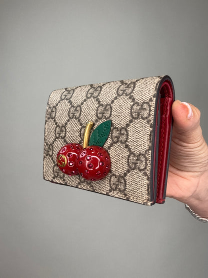 Gucci GG Monogram Cherry Wallet