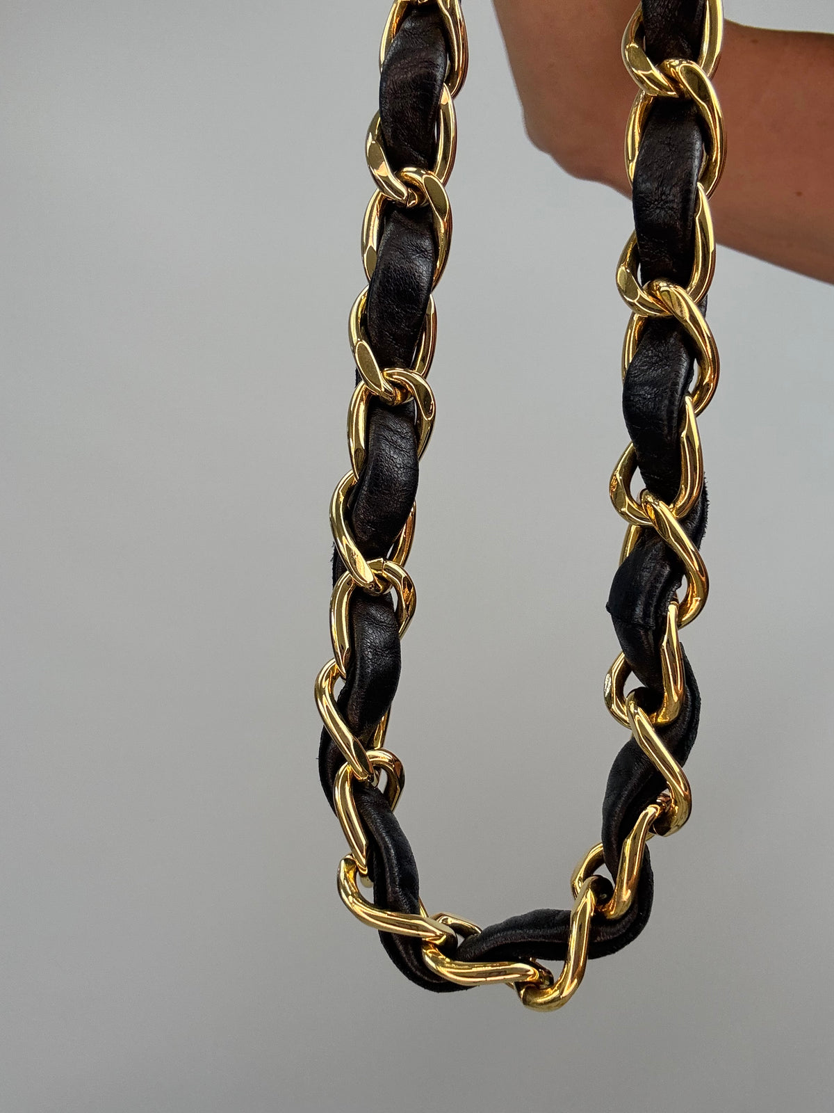 Chanel Micro Quilted Flap Bag Chain Belt — Black Lambskin