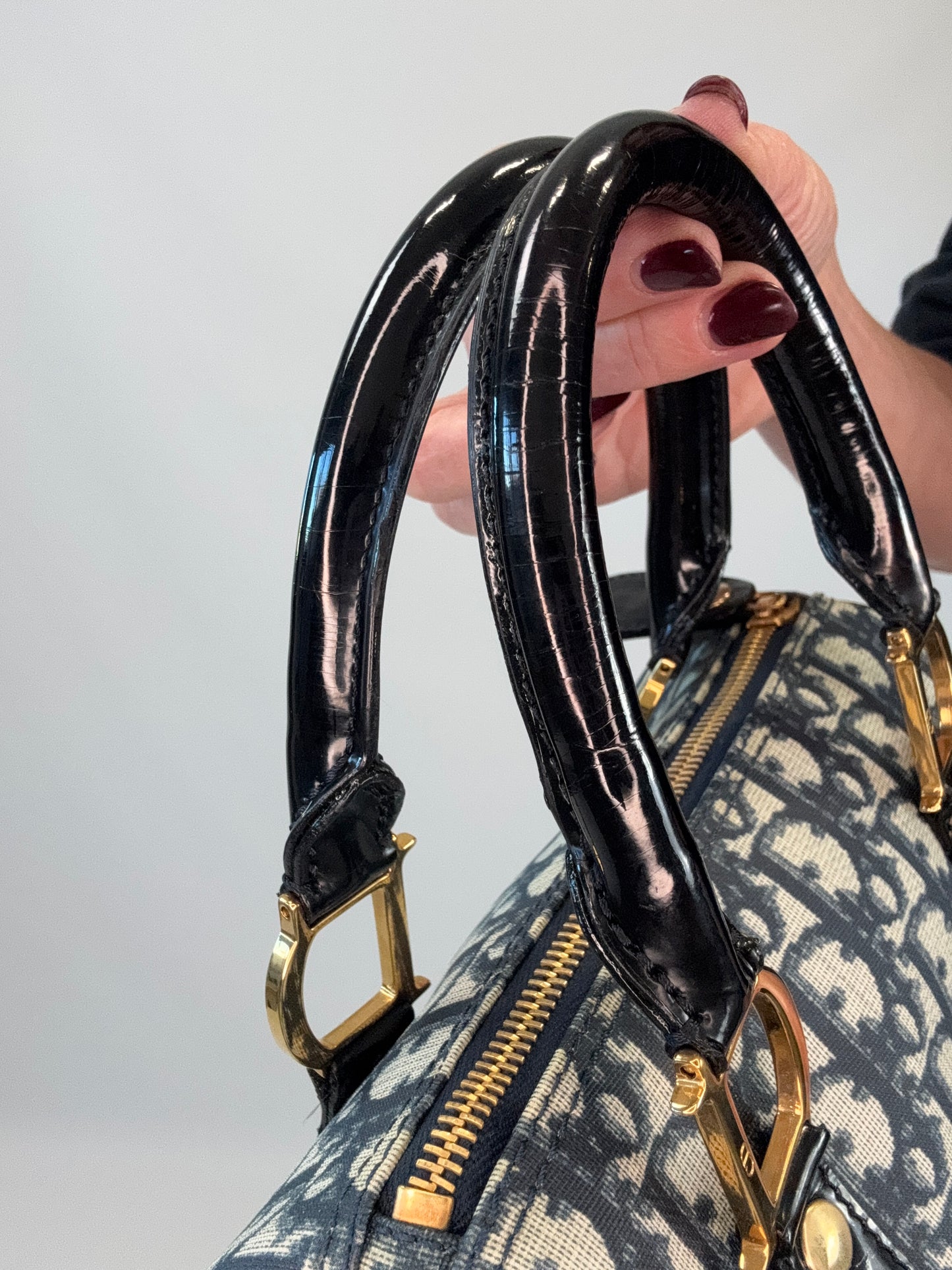 Dior Vintage Mini Diorissimo Boston Bag -Blue