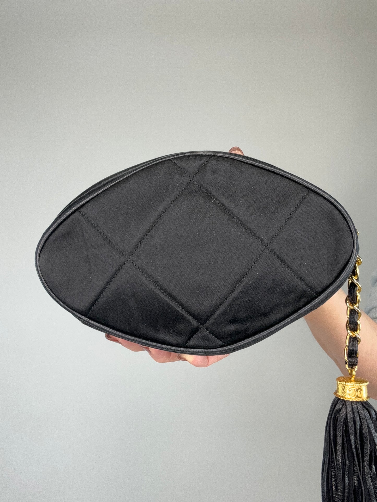 Chanel Vintage Quilted Oval Clutch