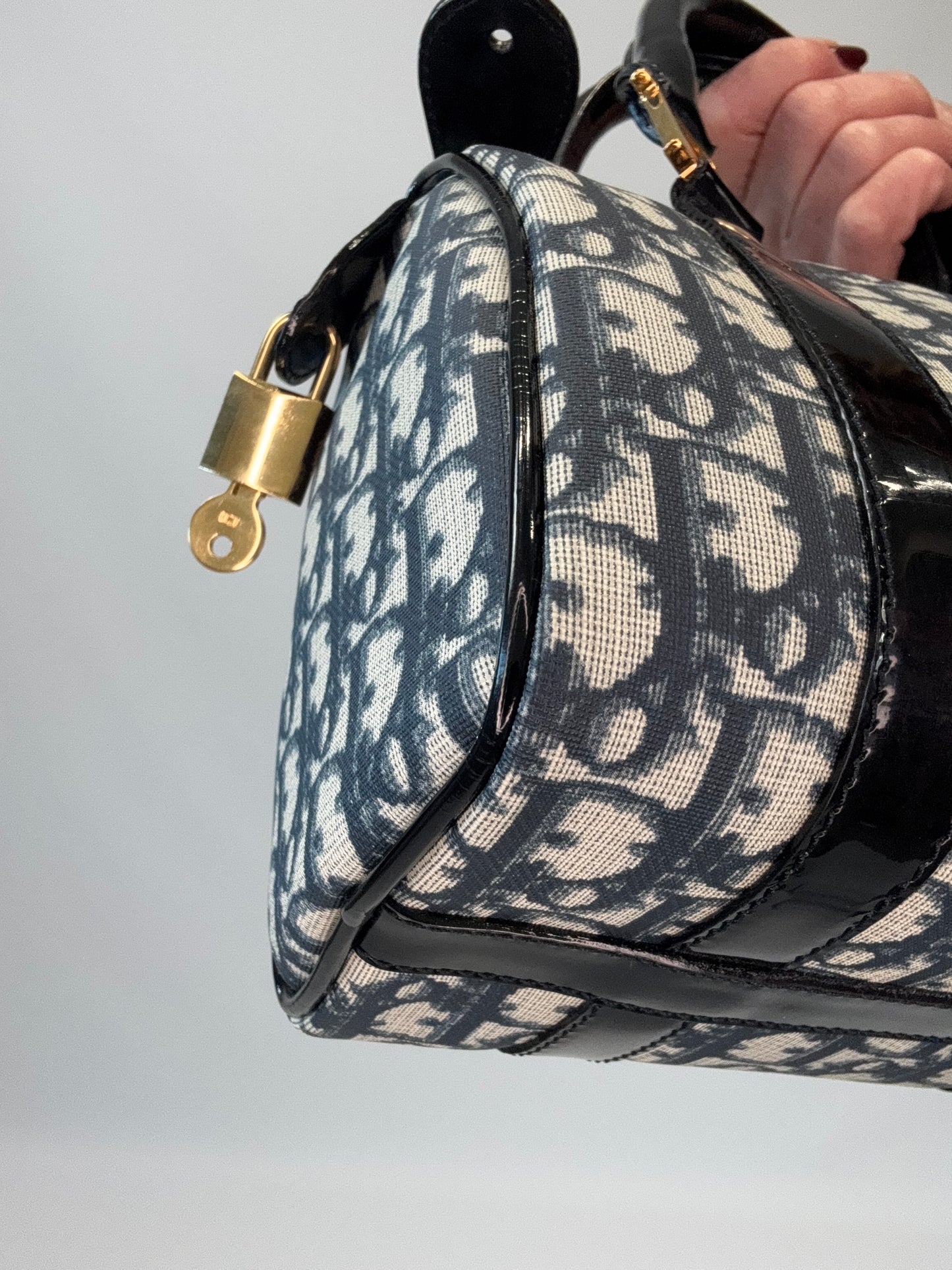 Dior Vintage Mini Diorissimo Boston Bag -Blue