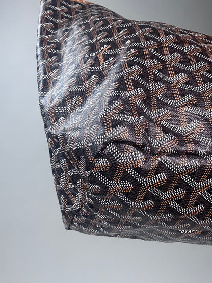 Goyard Goyardine St Louis PM  Black Gold w/Pouch Tote