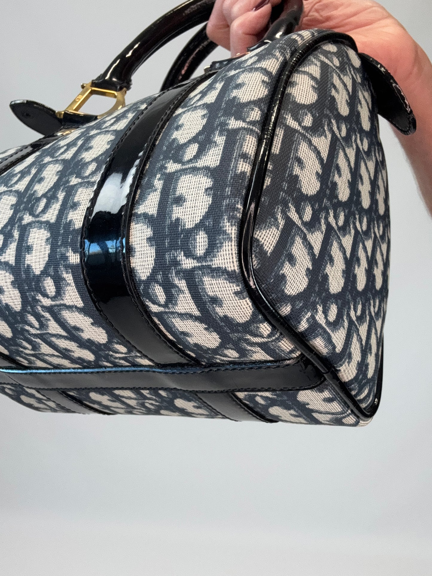 Dior Vintage Mini Diorissimo Boston Bag -Blue