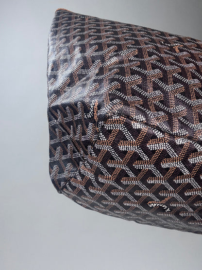 Goyard Goyardine St Louis PM  Black Gold w/Pouch Tote