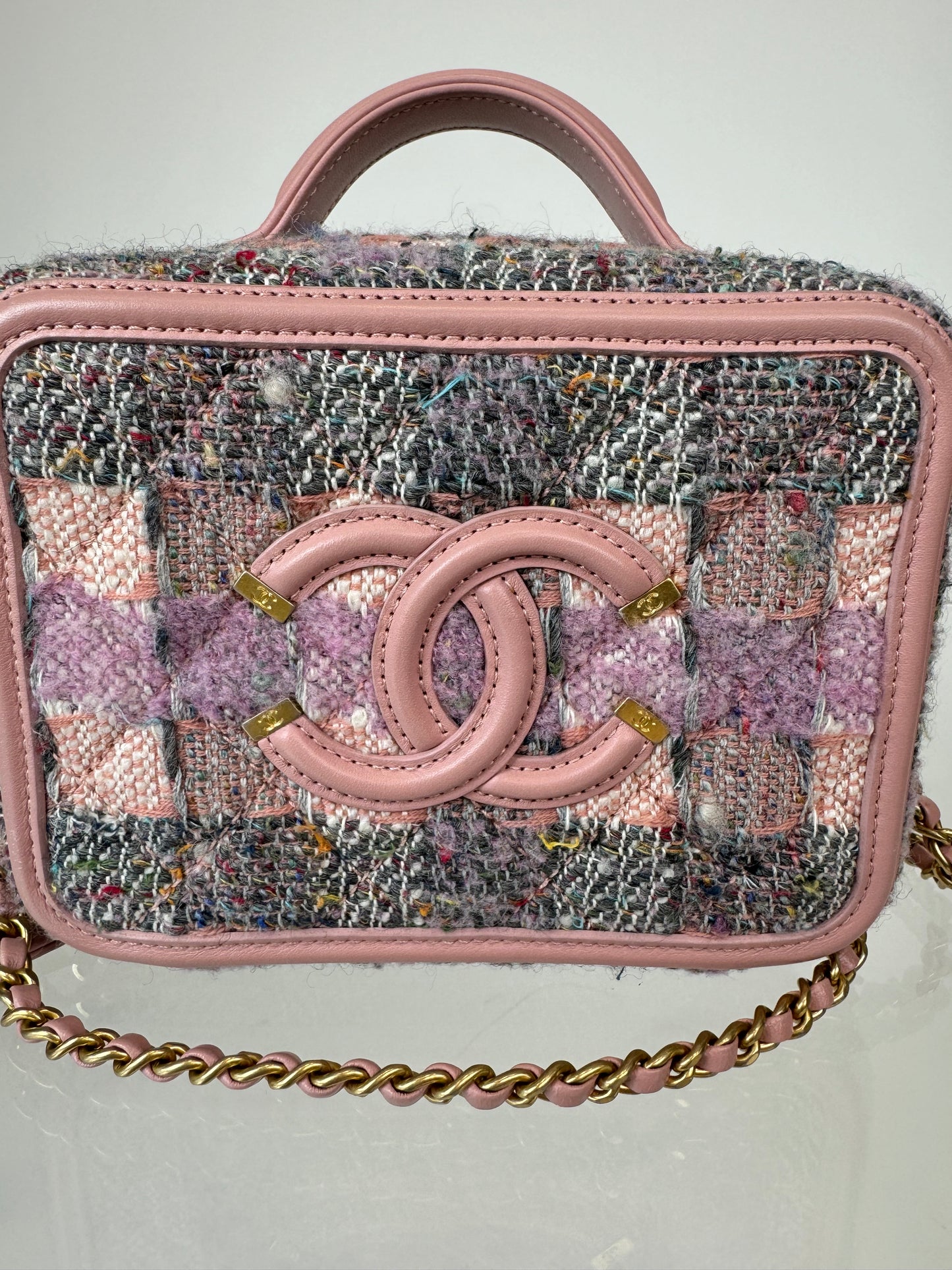 Chanel Filigree Matelass Tweed Vanity