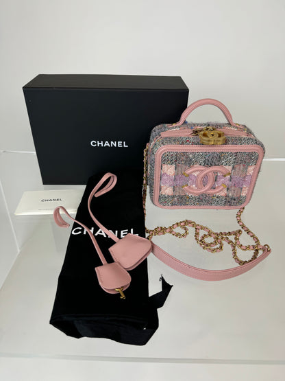 Chanel Filigree Matelass Tweed Vanity