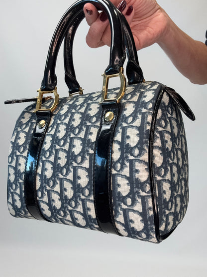 Dior Vintage Mini Diorissimo Boston Bag -Blue