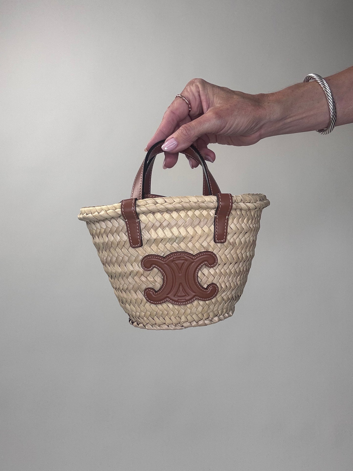 Celine Triomphe Palm Branch Mini Tote