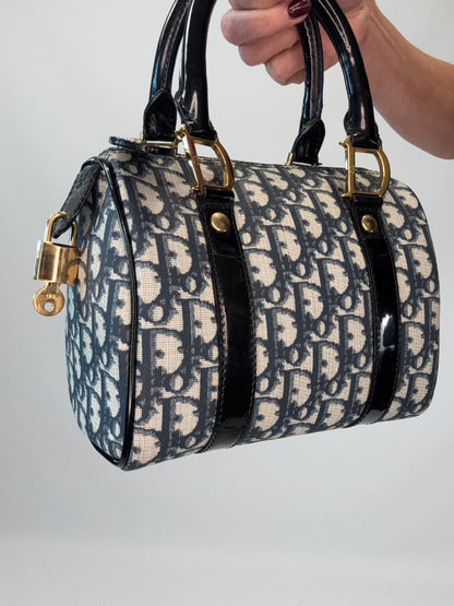Dior Vintage Mini Diorissimo Boston Bag -Blue