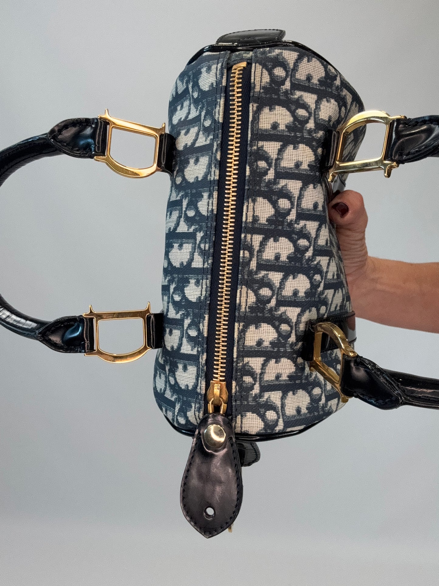 Dior Vintage Mini Diorissimo Boston Bag -Blue