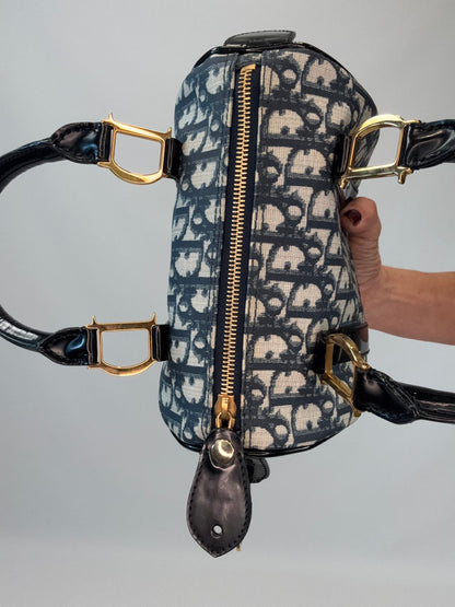 Dior Vintage Mini Diorissimo Boston Bag -Blue