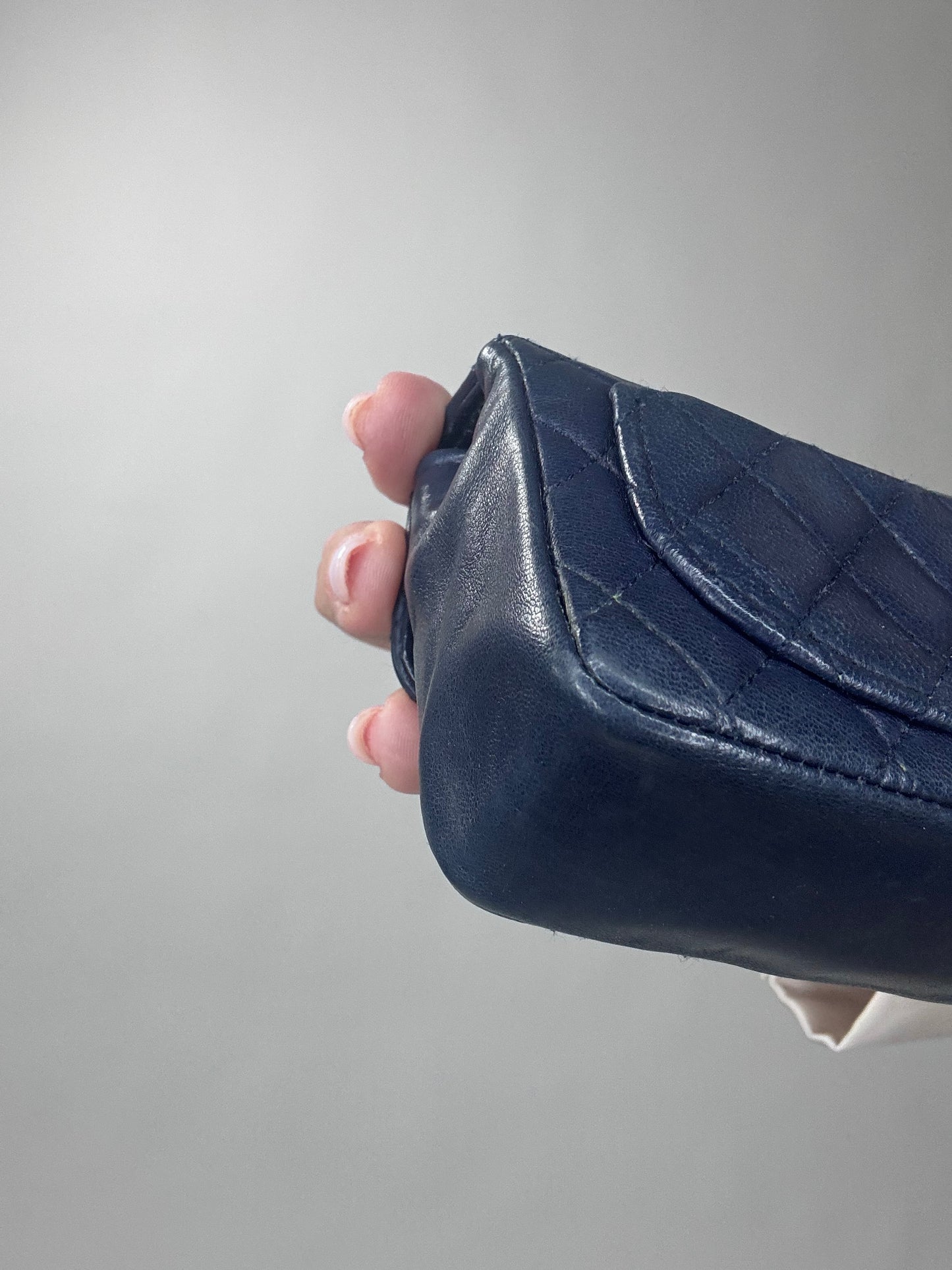 Chanel Micro Flap Belt bag Navy Lambskin