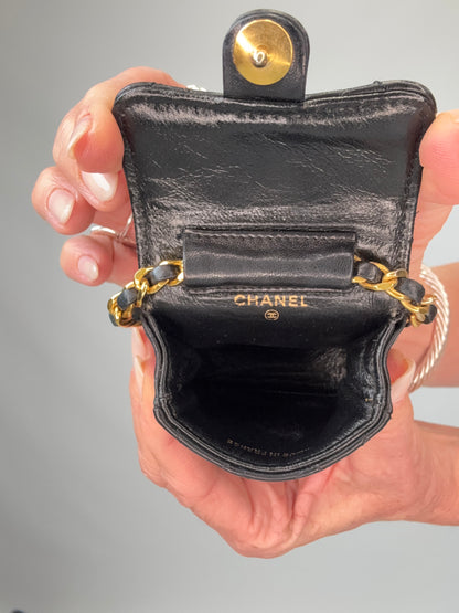 Chanel Quilted Lambskin Micro Mini Belt Bag - Black