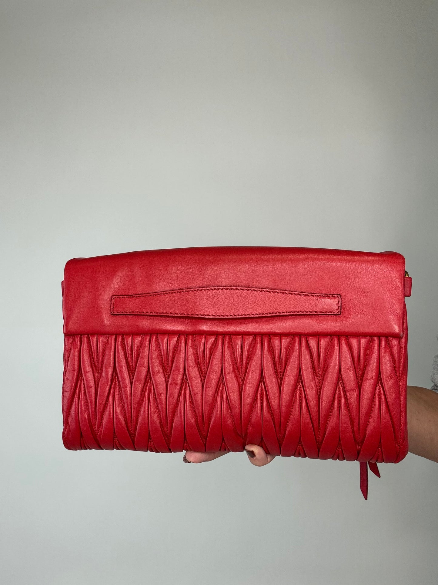 Miu Miu Matelasse Two Way Clutch