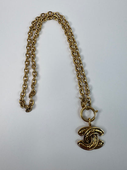 Chanel Vintage Small Quilted Pendant